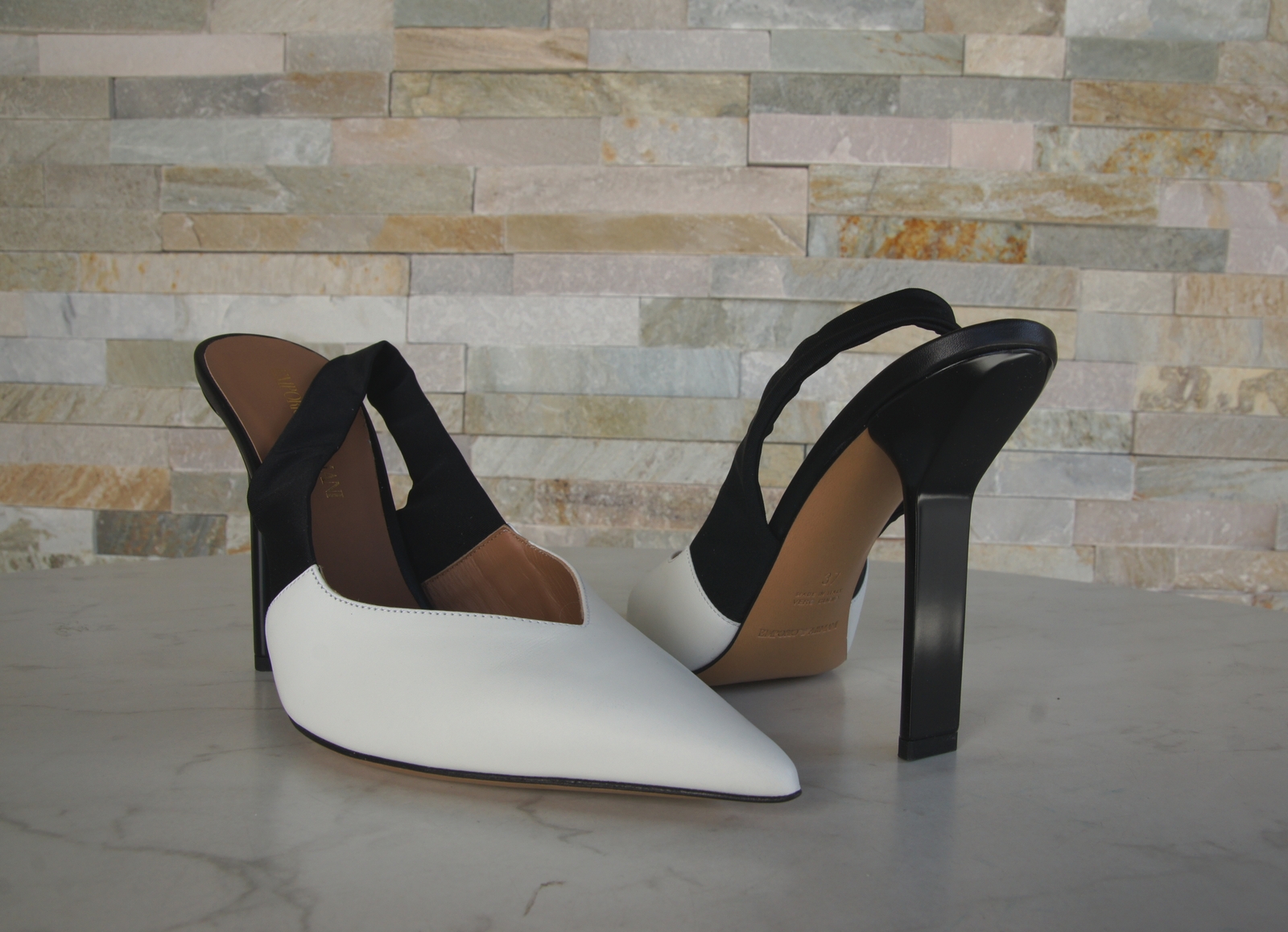 Emporio Armani slingbacks slingbacks 35 36 37 37.5 38.5 39 40 white former RRP €350