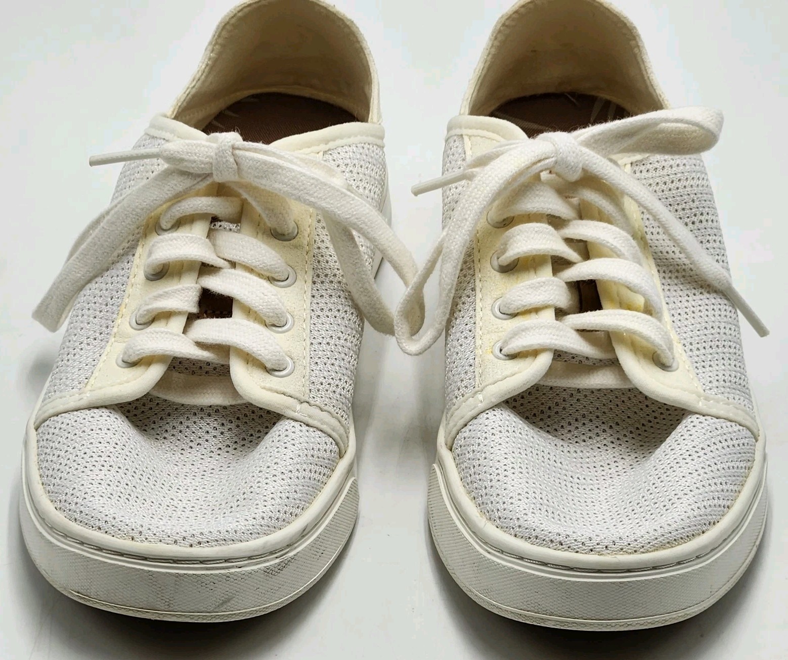 Olukai Pehuea Li White Mesh Knit Sneaker Casual Shoes Women’s Size 7.5 Lace Up