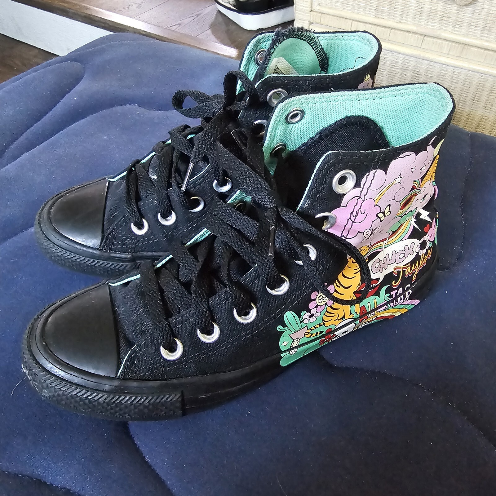 Converse Chuck Taylor All Star Psychedelic Black Multicolor Mens Sz 4 Womens 6