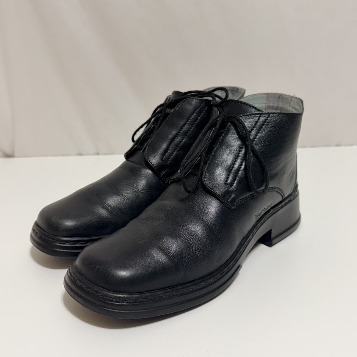 Josef Seibel Black Leather Boots Men’s Size US 8, UK 7.5, EU 41