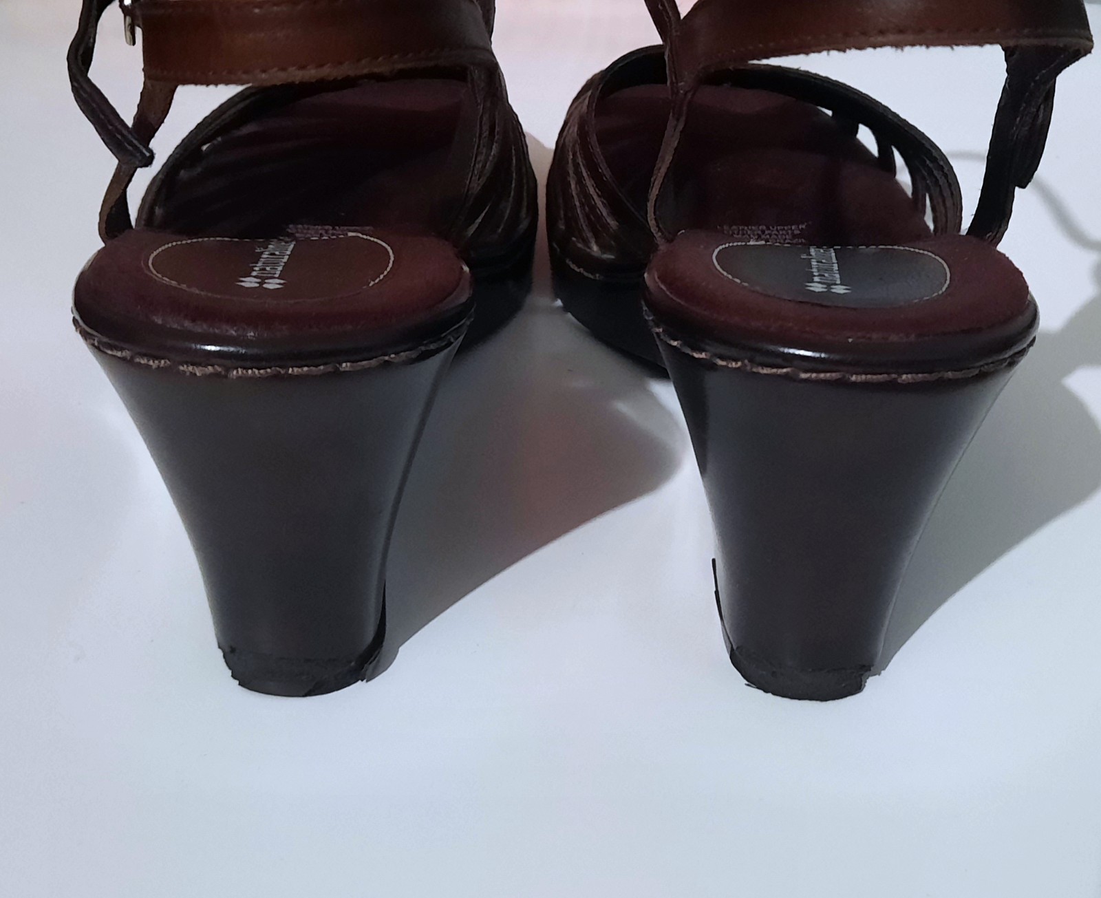 Naturalizer Wedge Heel Sandals Brazil Brown Strap – Women’s 7.5