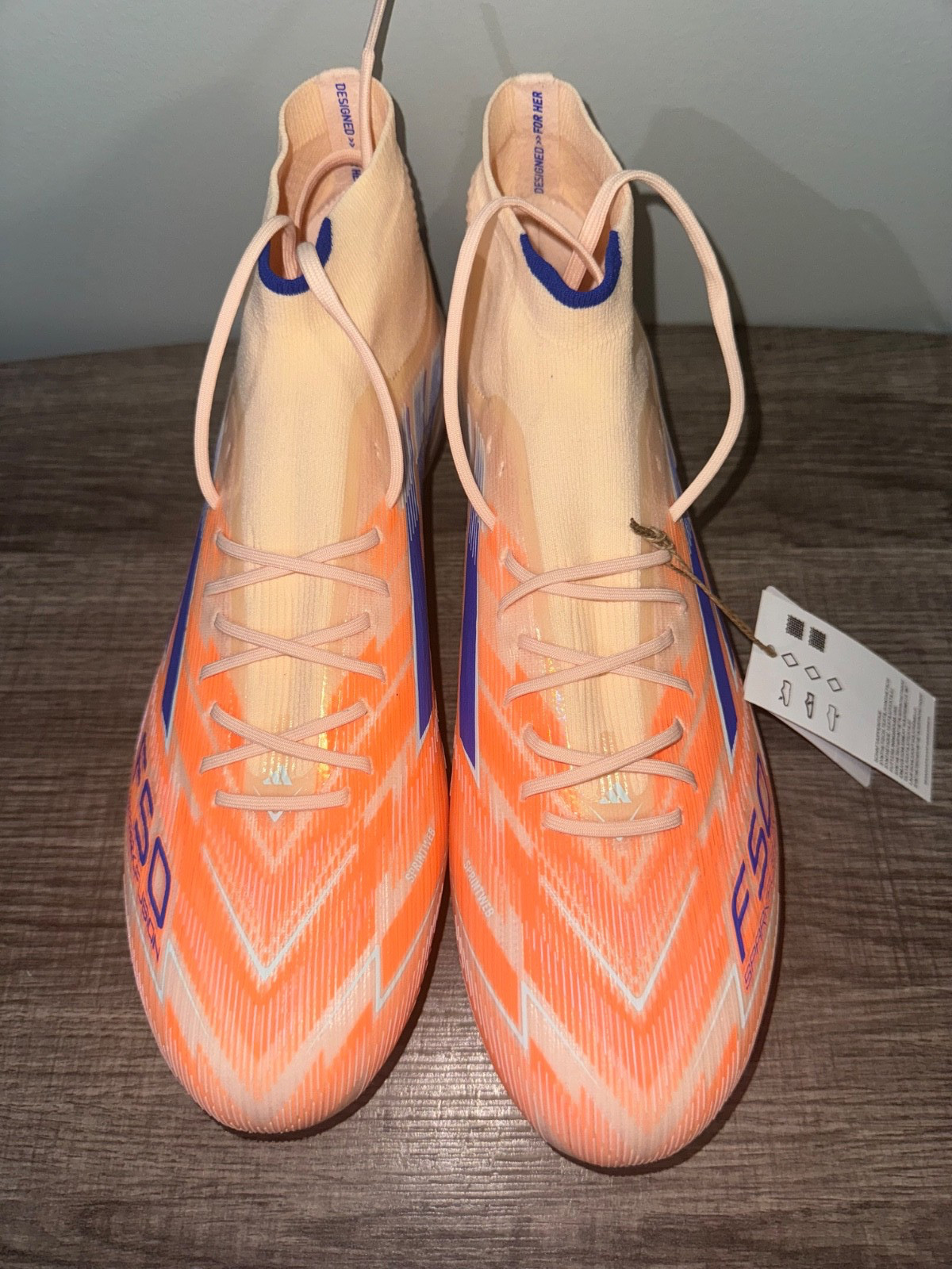 Adidas F50 Sparkfusion Elite Mid Soccer Cleats Orange Women Size 11.5 JH7647