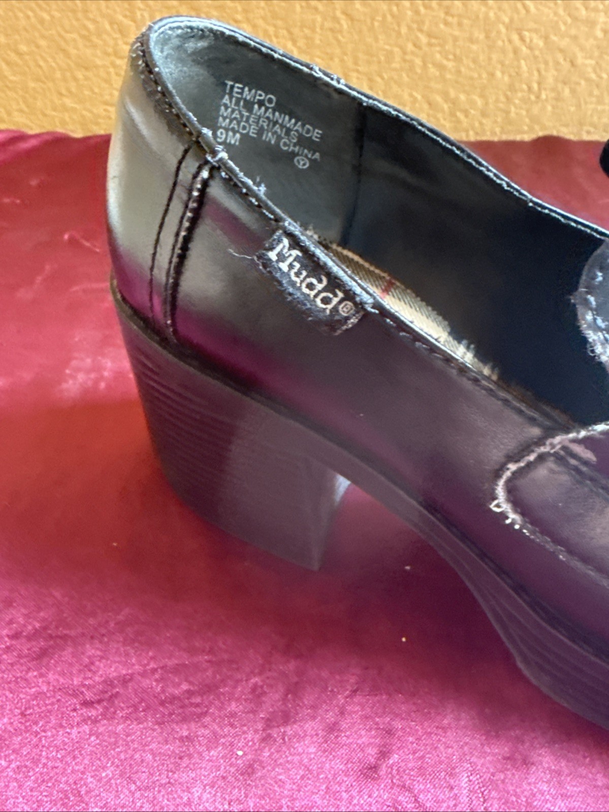 Mudd Chunky Y2K VTG Black Heel Loafer Preppy Platform Shoes 6