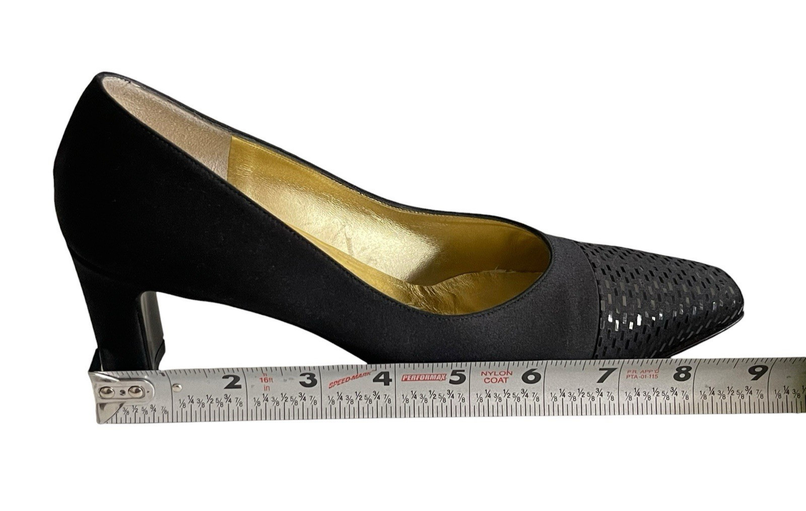 St. John Shoes Woman’s Heels Black Fabric Size 7 Made in Italy Pointed Toe