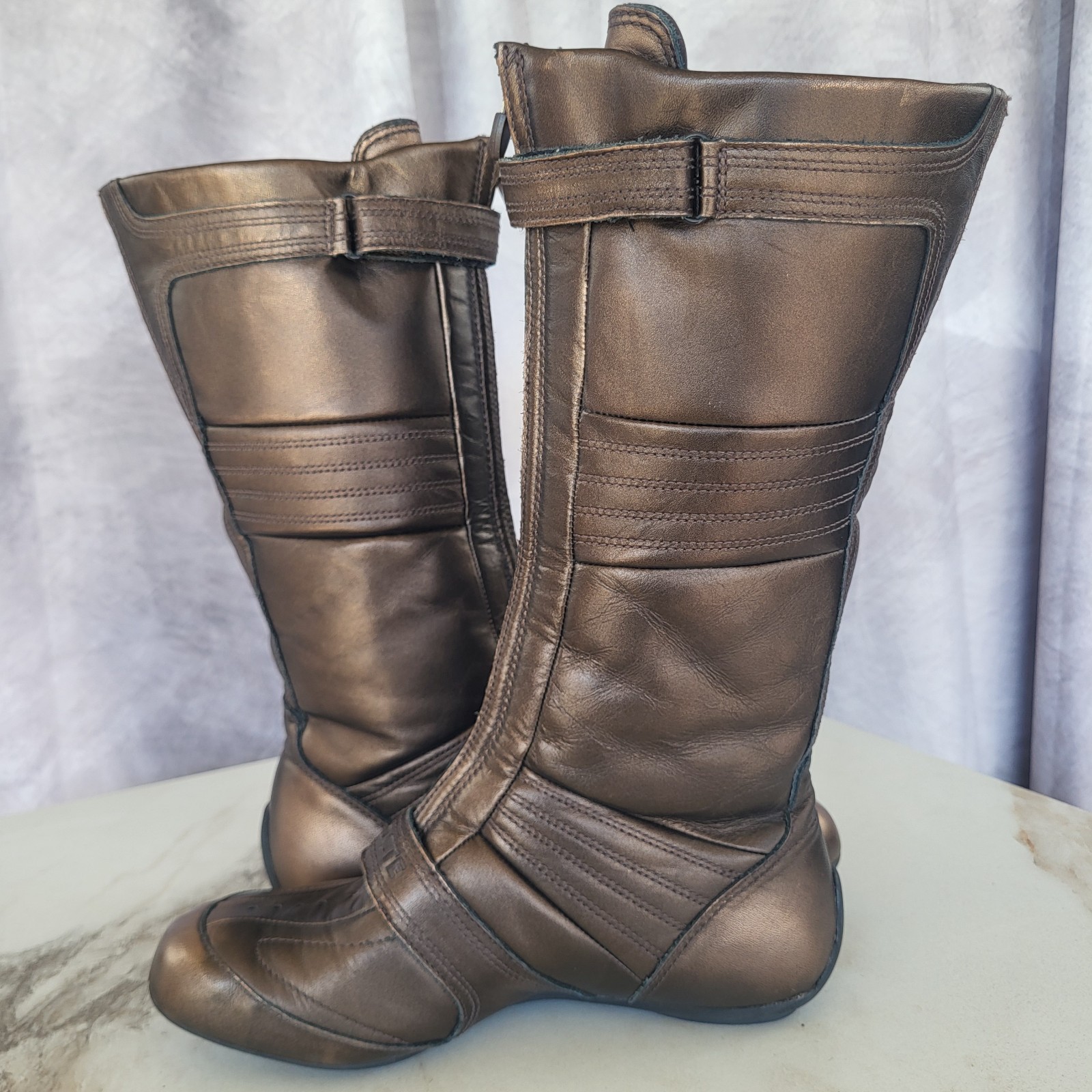 Rare Lacoste Futro Solar Earl 93T Sport Knee High Riding Boots Size 6.5