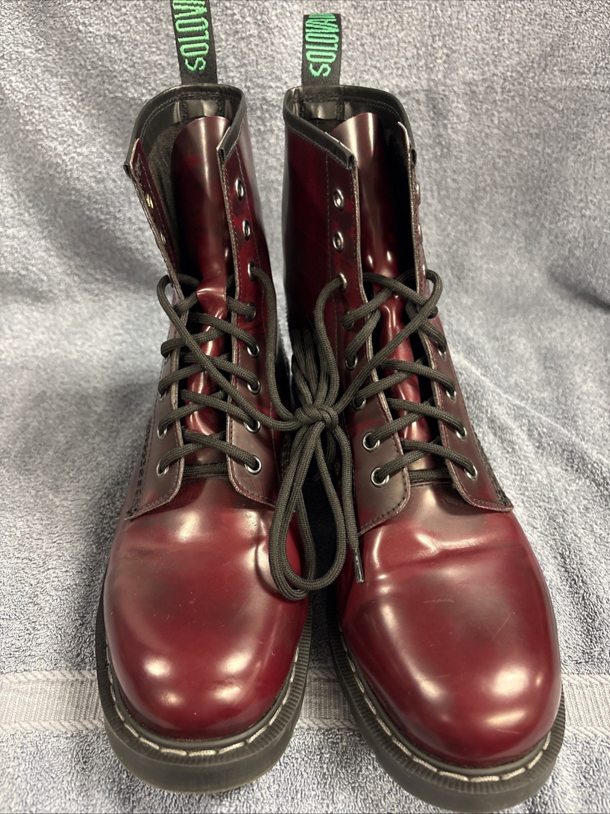 Solovair NPS US 10.5 UK 9.5 Eye Derby Boots Oxblood Made in England