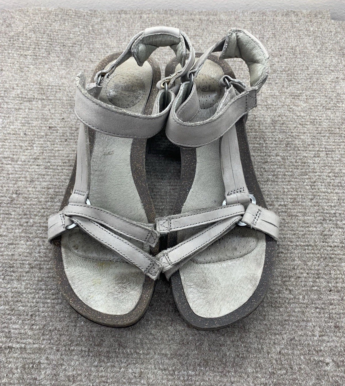 Teva Ysidro Women’s Universal Wedge Scrappy Sandals 7.5 Beige Leather Slingback