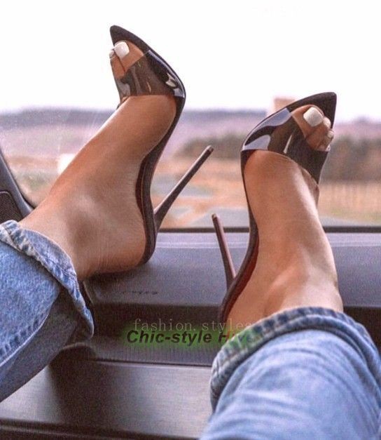 Feminine and Unique Super High Heels Summer Black Gold Red Metal Thin High Heels