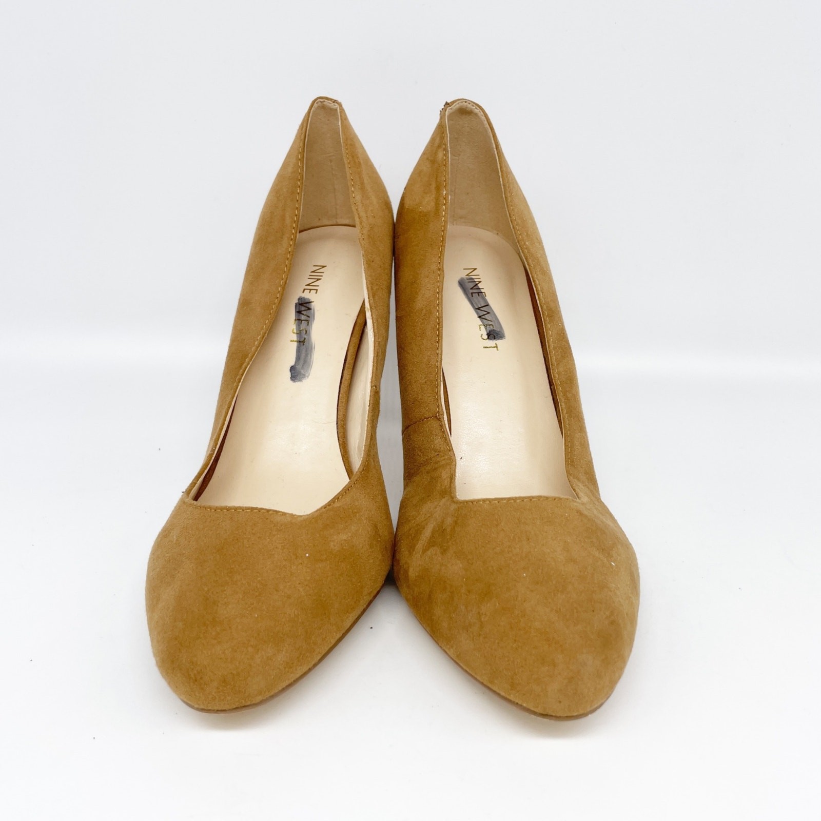 Nine West Women’s Danesa2 Round Toe Suede Pumps Brown Size 7.5 M