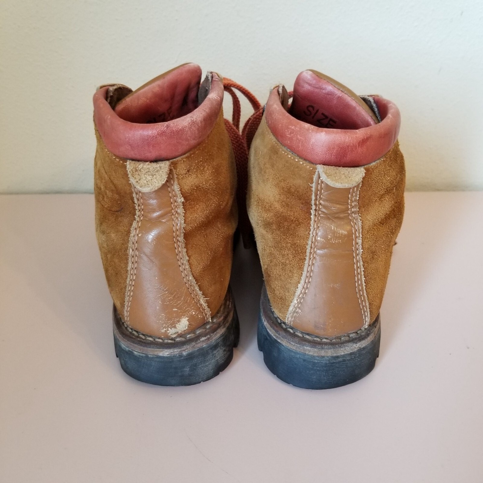 Log Master Mens 4 Womens 6 Vintage Brown Leather Work Hiking Gorpcore Mountainee