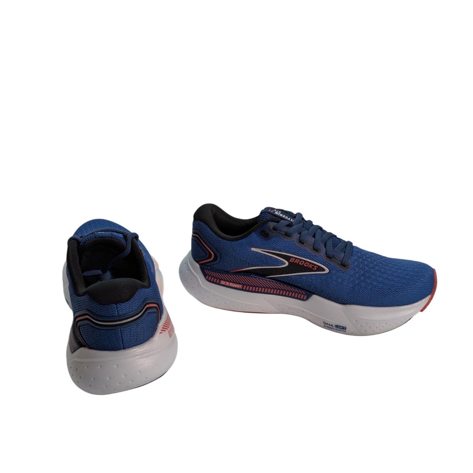 Brooks Glycerin GTS 21 Women 8 B Blue Pink Support Running Shoes