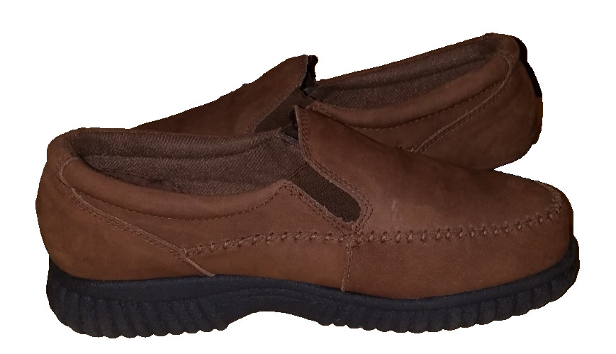DR SCHOLLS WOMANS SZ 9W DANA NUBUK LEATHER DOUBLE AIR PILLOWN SLIP ON PRE-OWNED