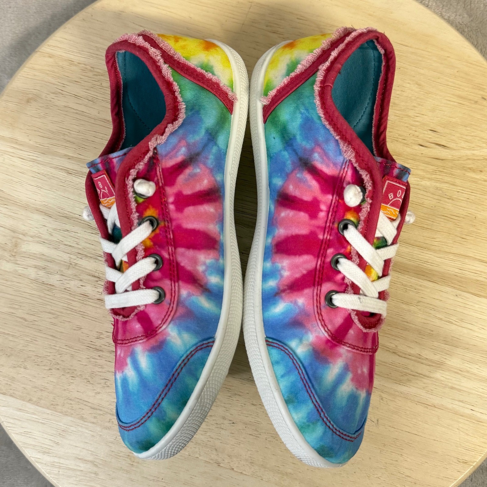 BOBS from Skechers Beach Bingo Tie Dye Sneakers Multi Color 113146 Womens 6.5