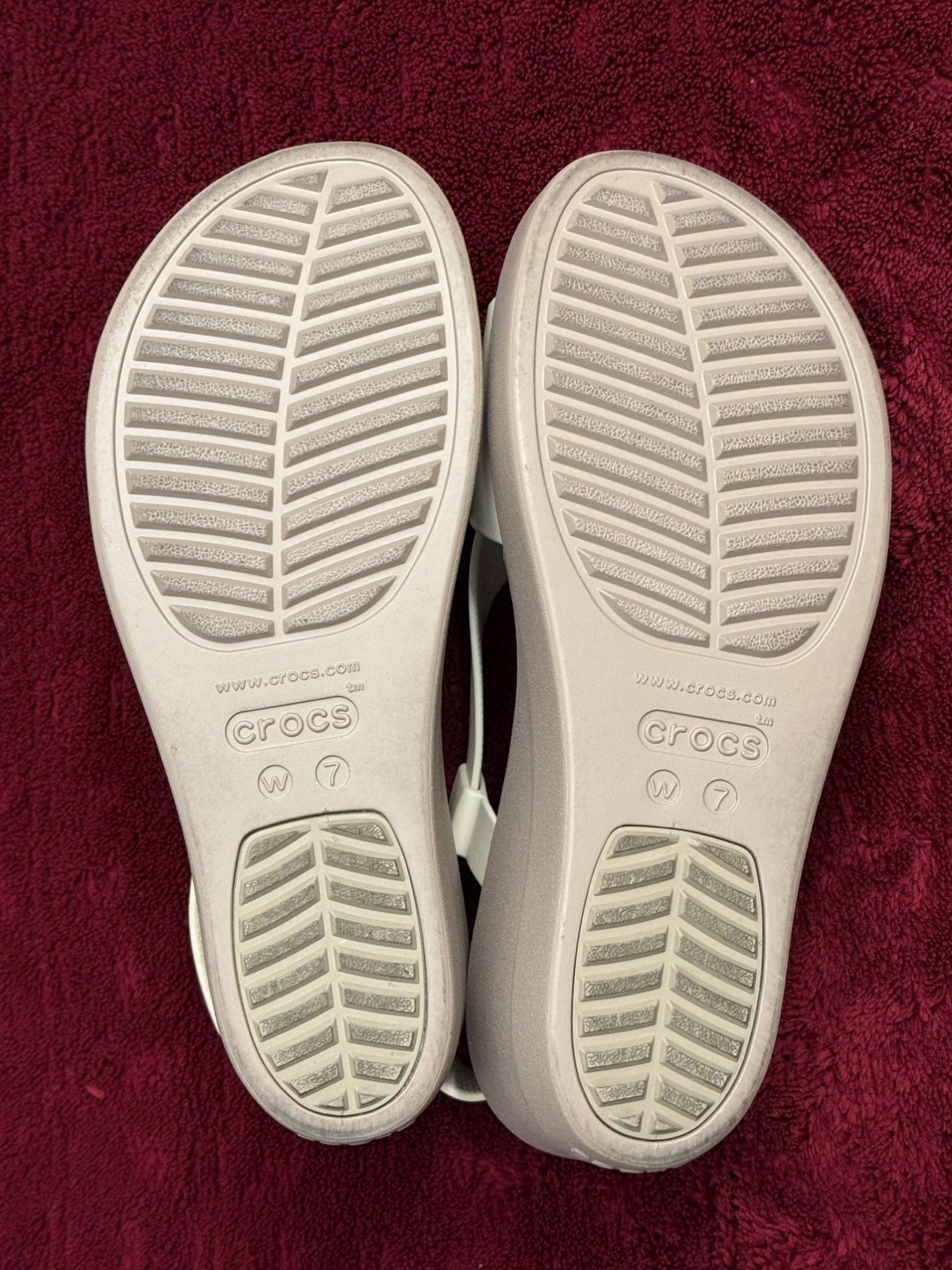 Crocs EXCELLENT Brooklyn High Wedge Sandals LiteRide Cream Size 7 Women