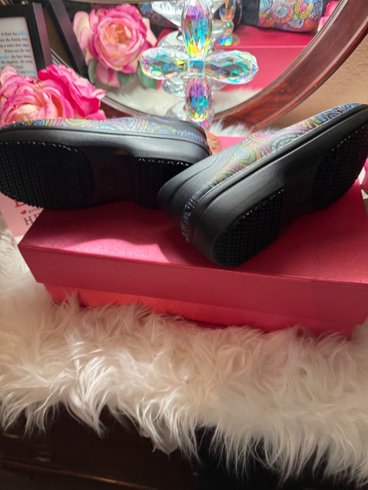 Crocs Nerio Pro Graphics Clogs Women’s Black Clogs multicolor circular NWT