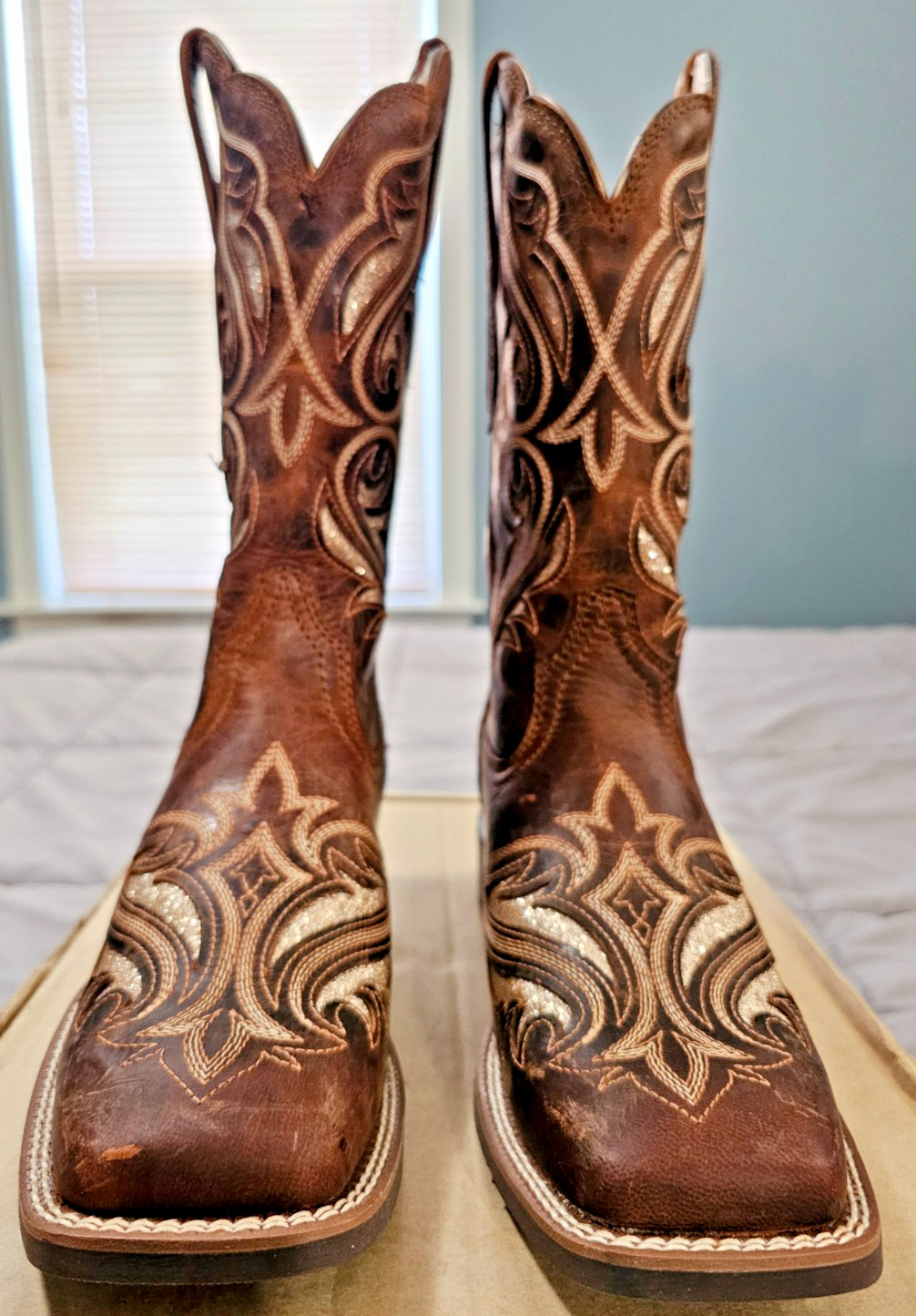 Ariat® (Women’s 7.5 WIDE) Round Up Bliss™ Western Boot, Sassy Brown – $220