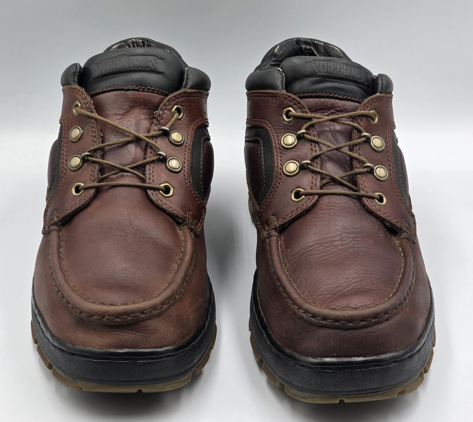 STREETCARS Women’s Leather Lace-Up Brown Ankle Boots Shoes Size 10.5