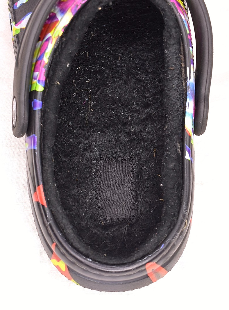 Crocs Unisex Fur Lined Clogs Multi Color Mystic 206706 Black Men 6 Women 8