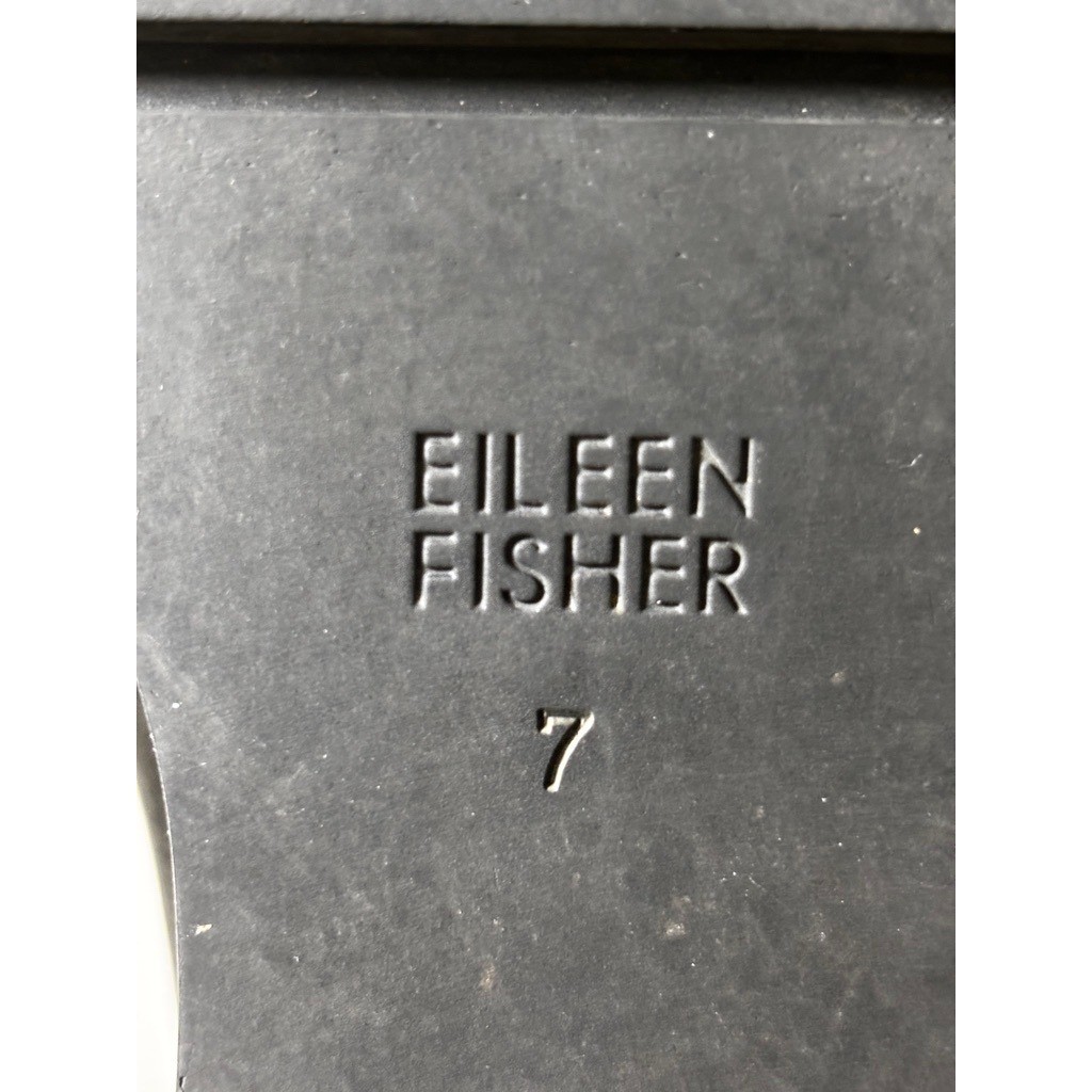 Eileen Fisher Size 7 Black Knit Leather Platform Wedge Shoes Sneakers Lug Sole