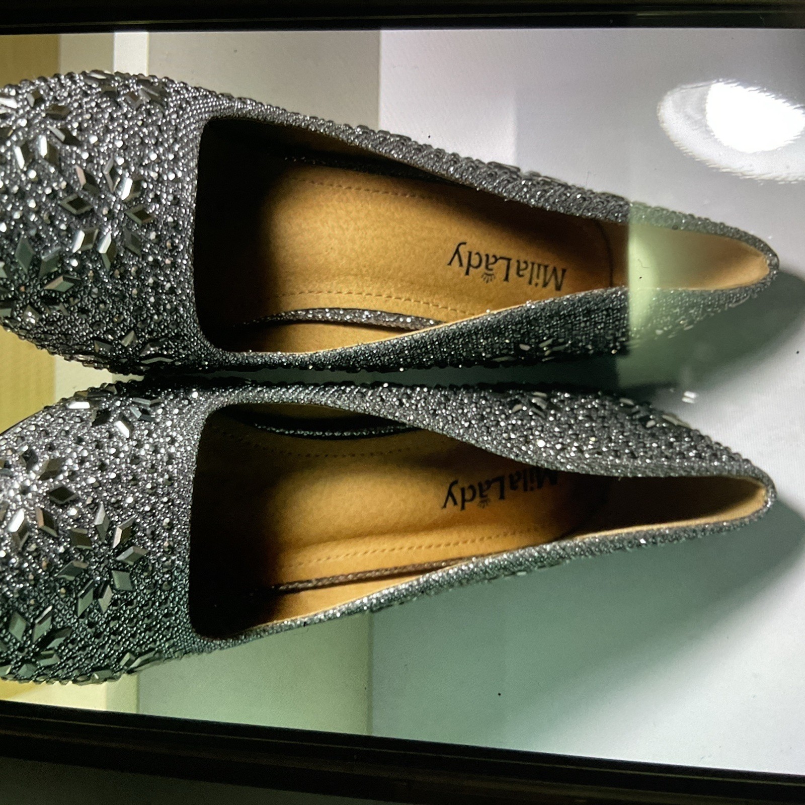Mila Lady Classy Retro Cruise Cocktail Fairy Rhinestone Heel, Size 9