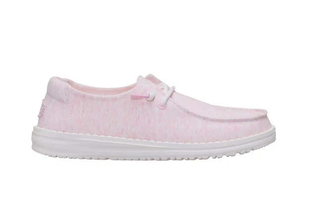 HEY DUDE Women’s Wendy Stretch Jersey Slip-On Shoes Light Pink 01 All SIze, New