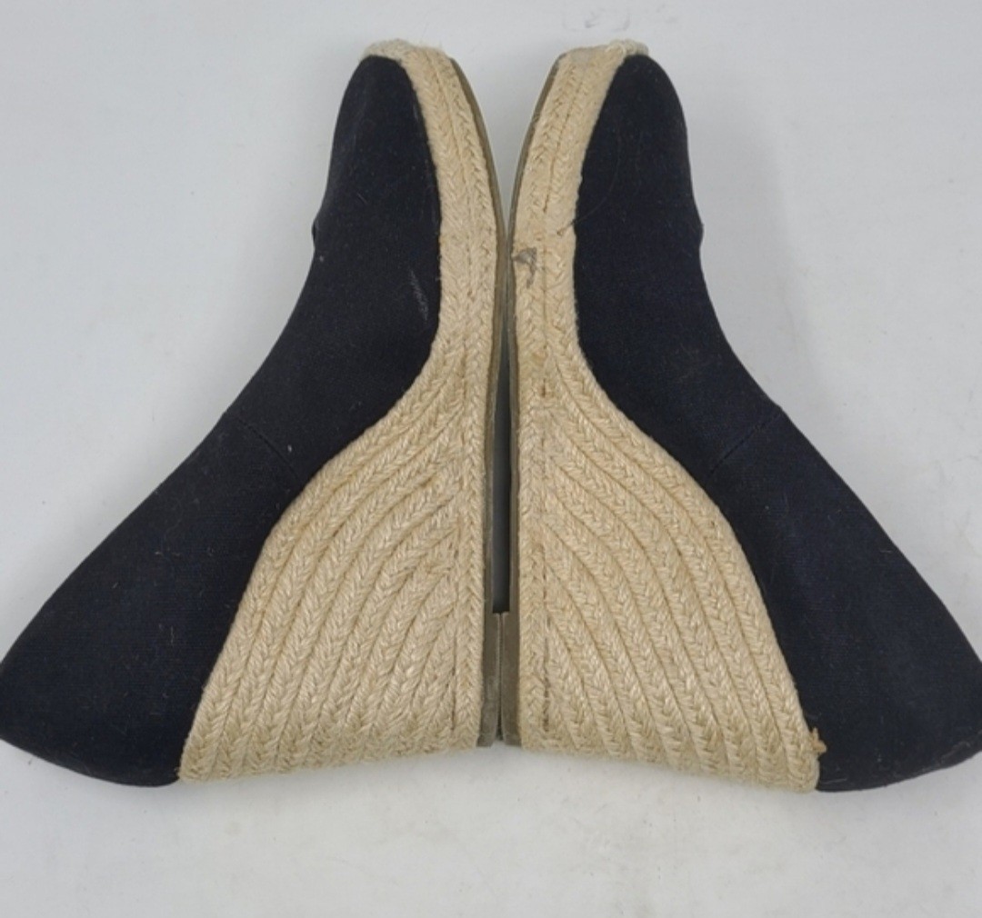MERONA Canvas Slip On Espadrille Wedge Heels Women’s Size 9.5
