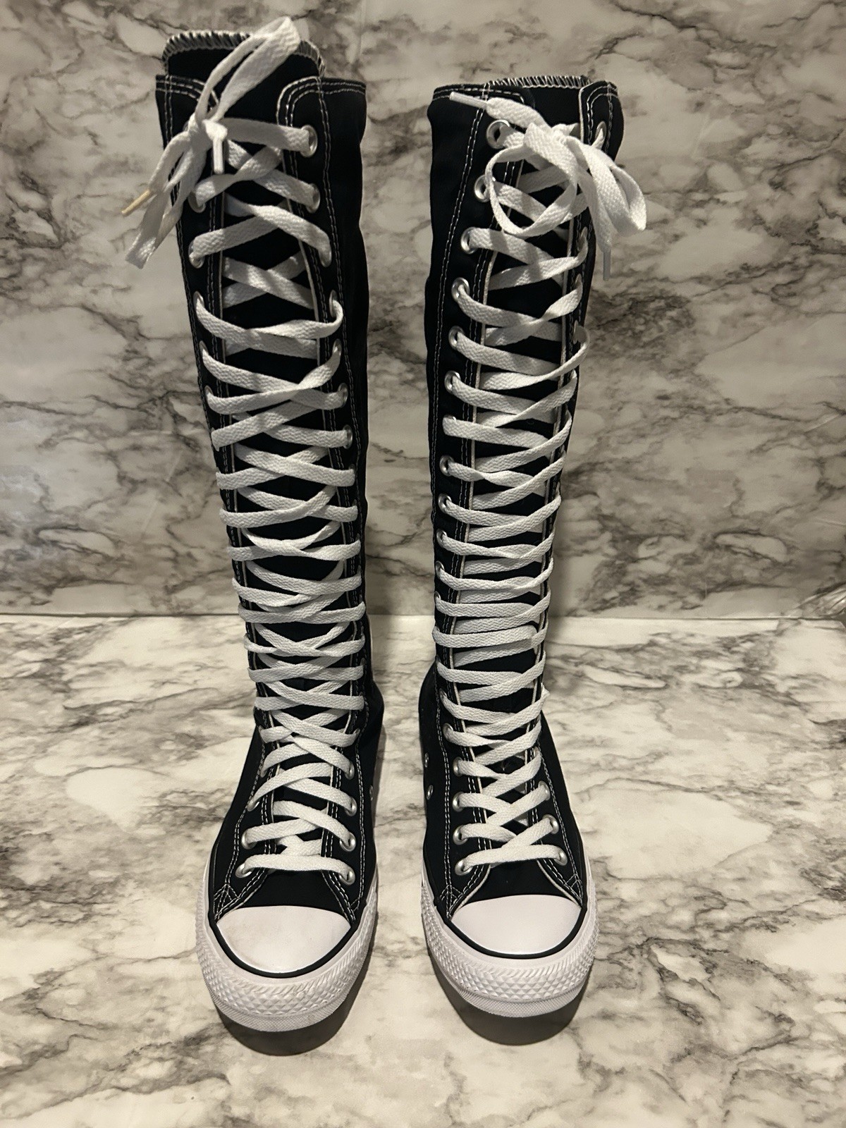Converse Chuck Taylor All Star Shoes Womens 9 Black XX-Hi Knee-High Canvas Boots