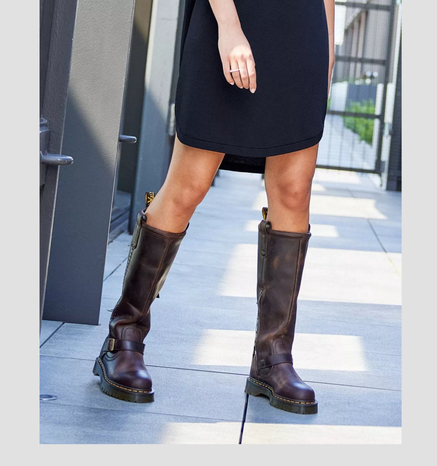 DR. MARTENS ANISTONE KNEE HIGH Orleans Leather Biker Boot MSRP$290 Punk&Timeless