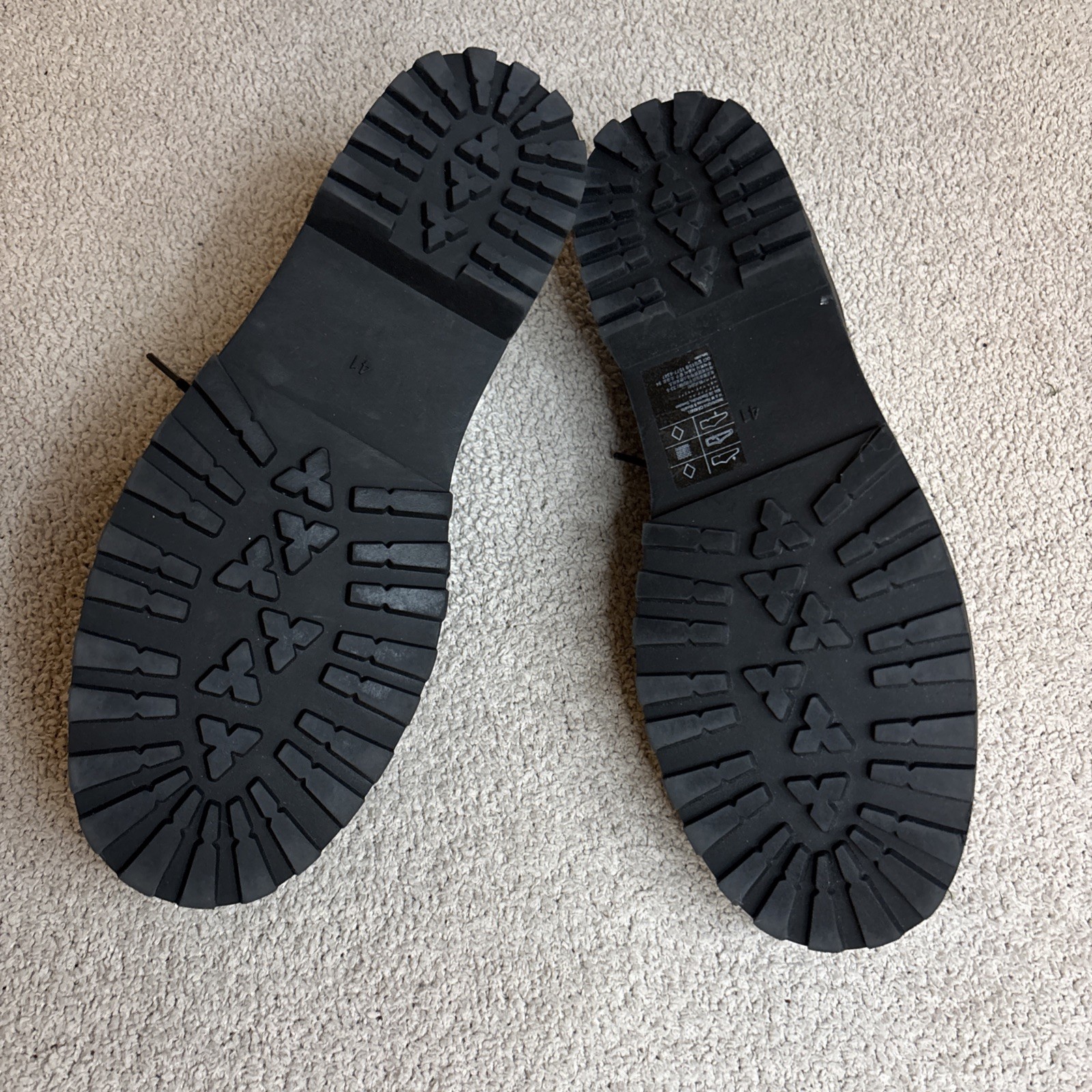 H&M Divided Lug Sole Platform Oxford Shoes Women EU 41 US 9.5 Black
