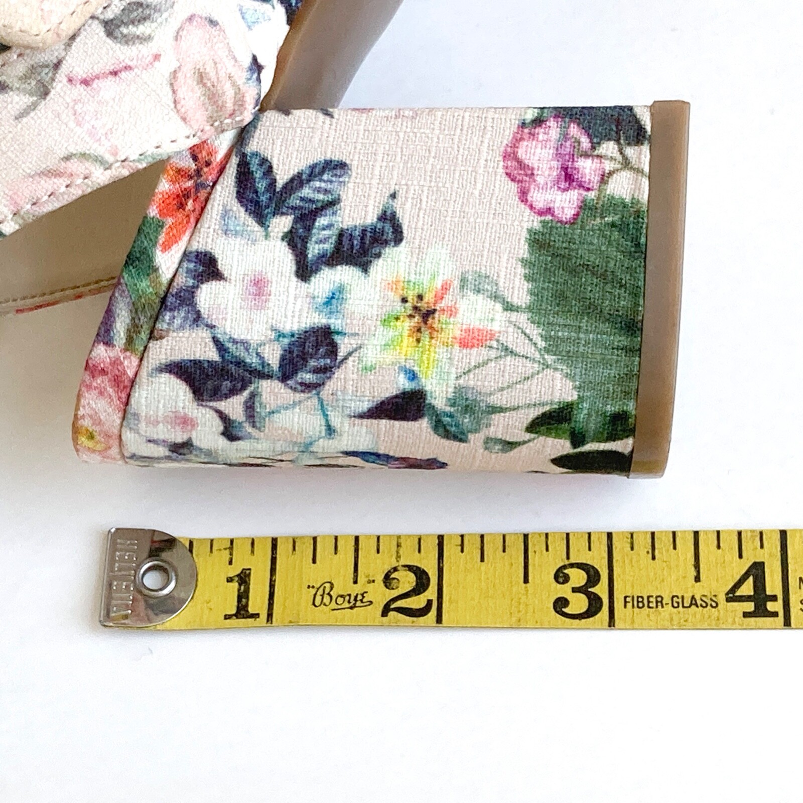 IMPO Floral Sandals Womens sz 9.5 M Varick Ankle Strap 3.25 in Heel Fabric