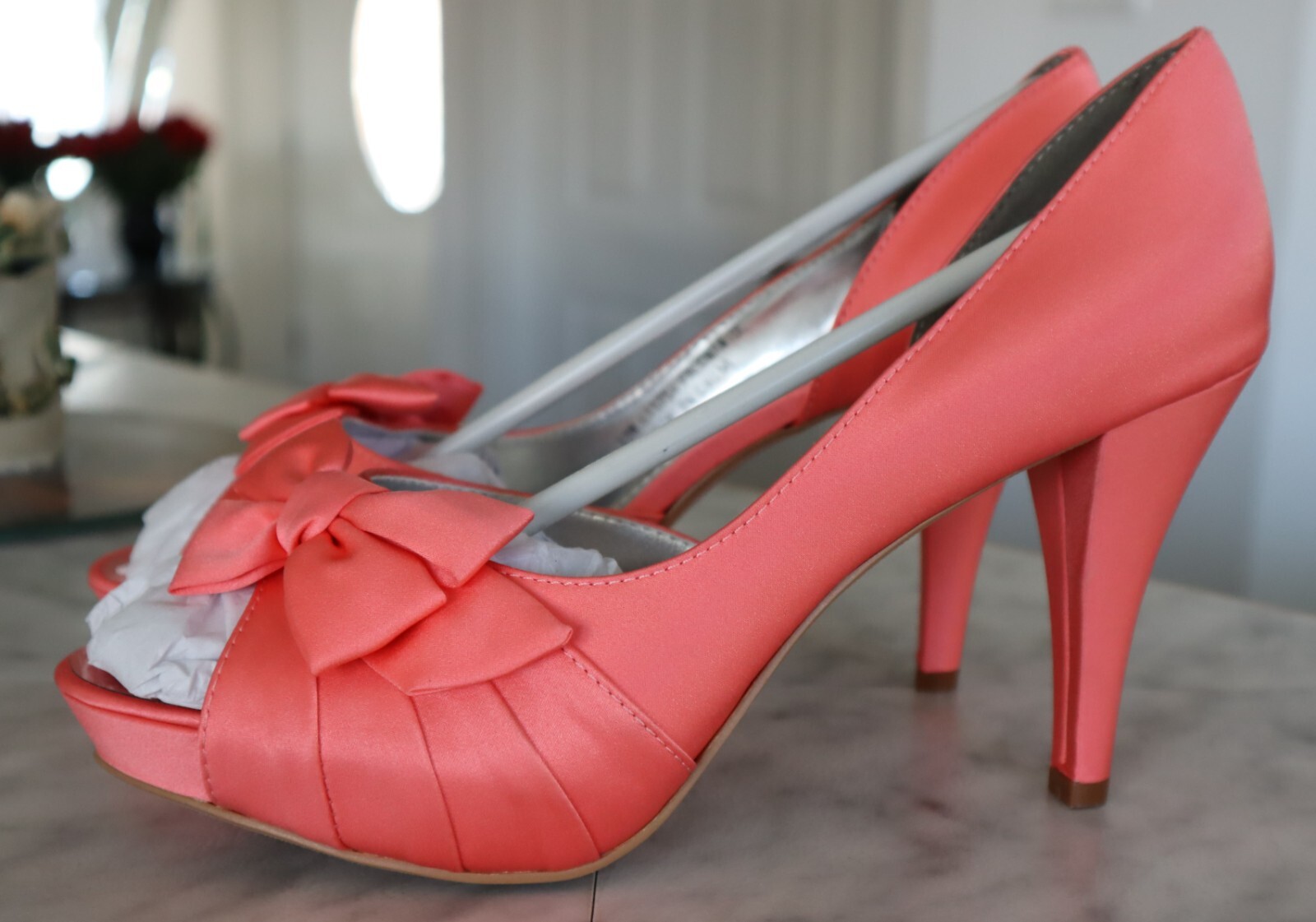 DAVID’s BRIDAL Palomawide Maribelle Corralreef High Heel shoes size 11 (NIB)