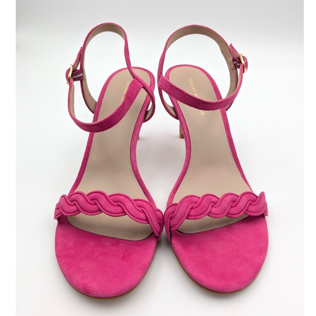 Stuart Weitzman Dancer Twistie 100 Suede Sandal Women’s Pink Size US8 EU38.5