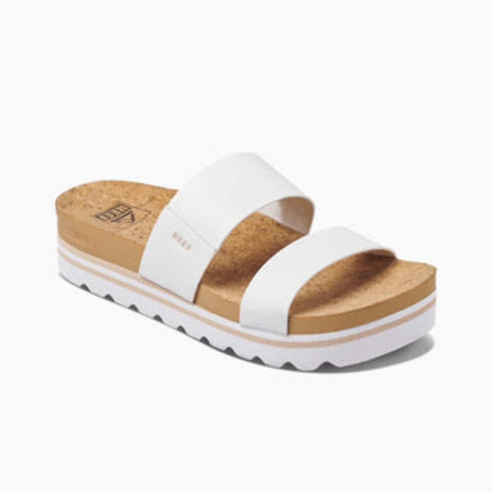 REEF Women’s Cushion Vista Hi Cloud Sandal – Vegan Leather Platform Comfort