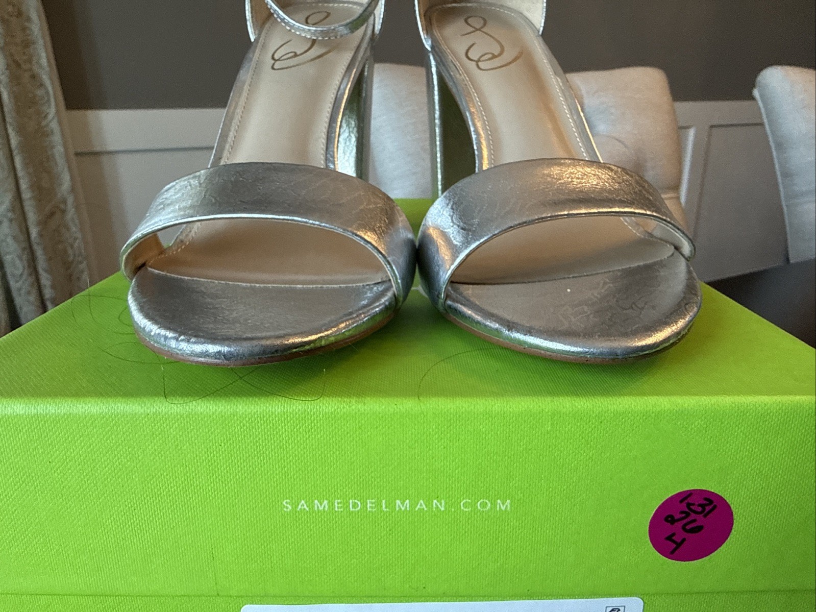 Women’s Size 8.5 Sam Edelman Yaro Silver Heels