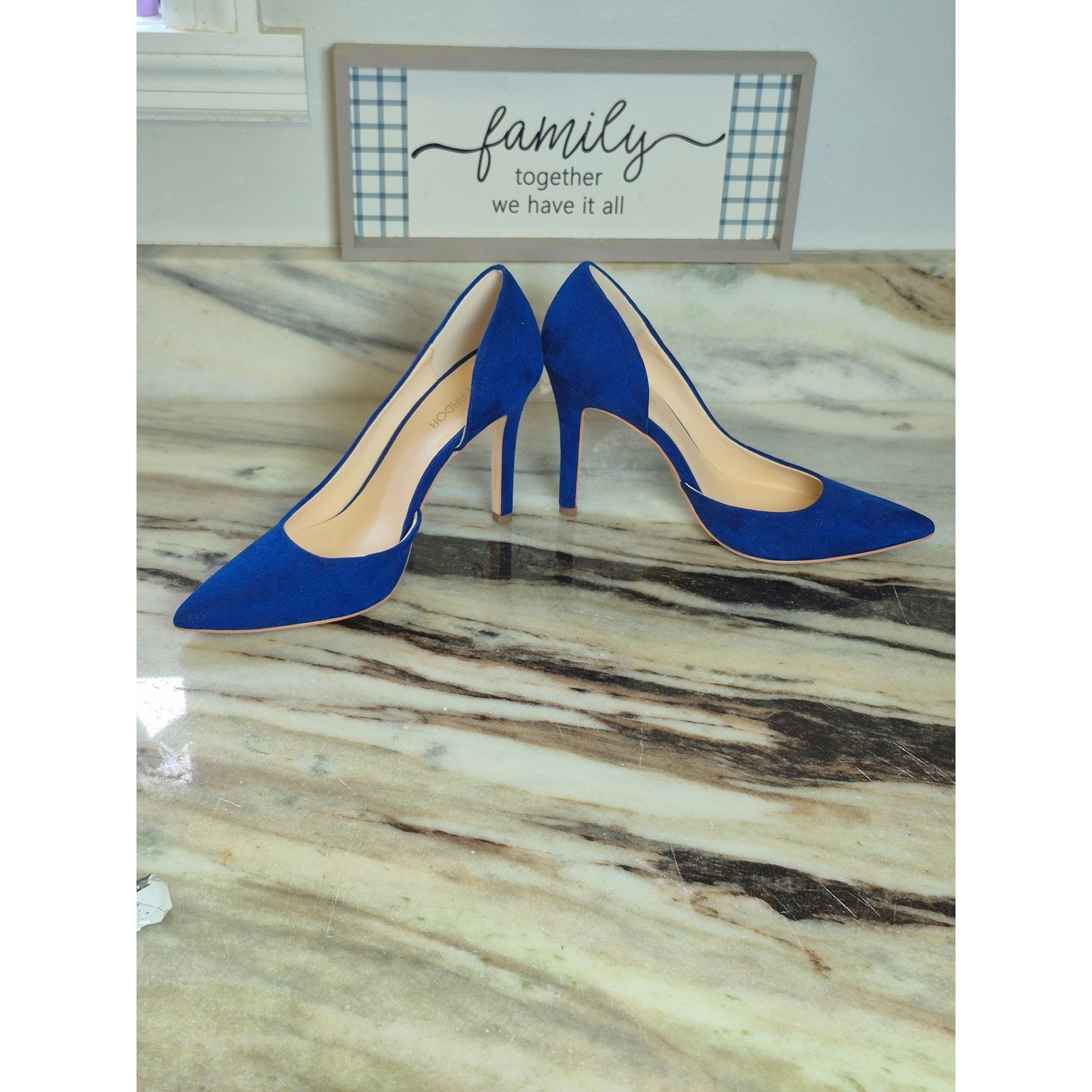 Jenn Ardor Royal Blue d’Orsay Pumps Pointed Toe Stiletto Heels 7.5 Wedding Guest