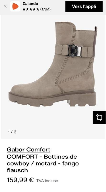Women Gabor boots beige nubuck 39