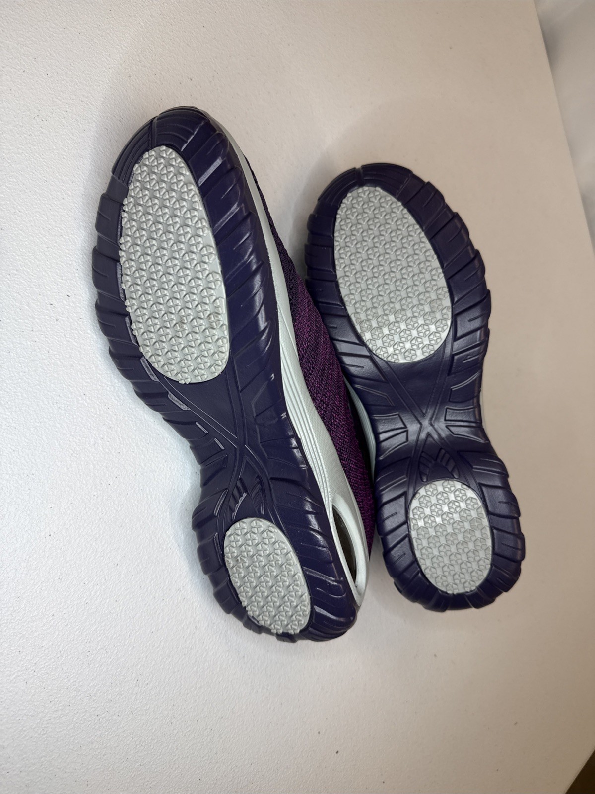 Women’s Walking Shoes Purple Knit Air Cushion Sock Sneakers Size 42