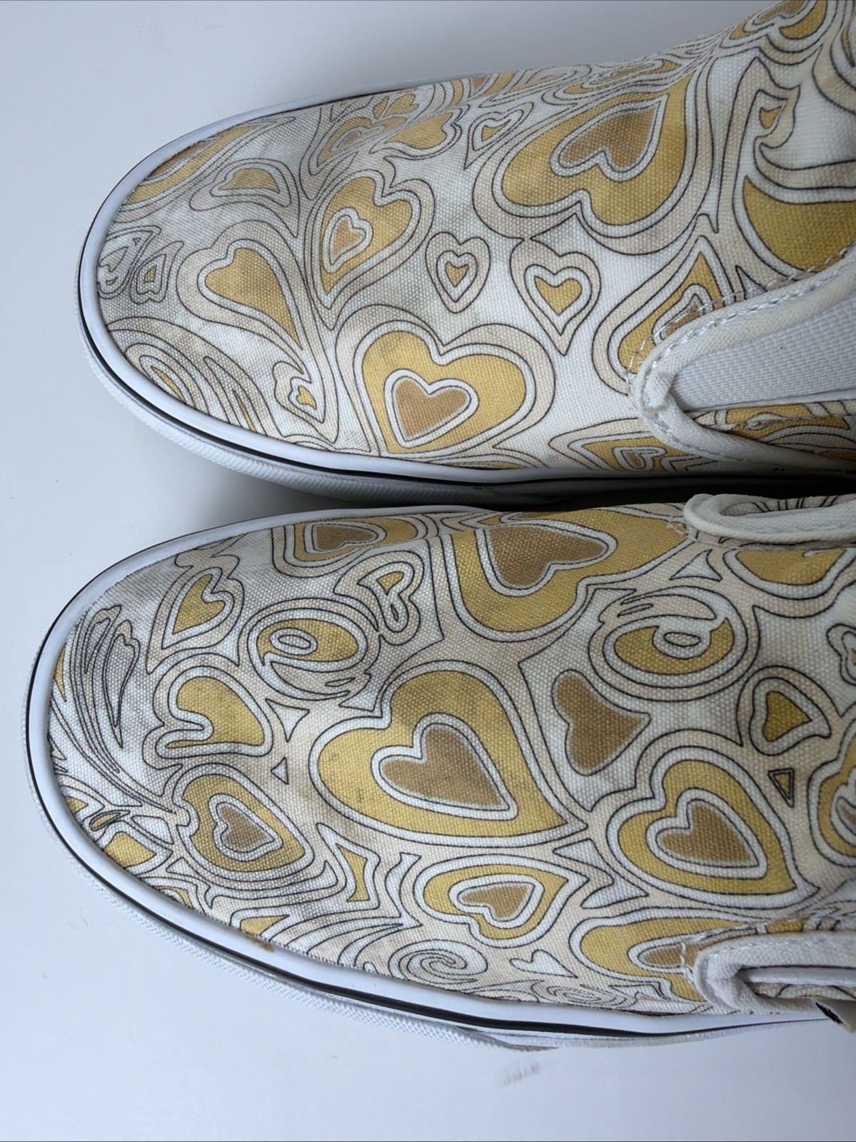 Vans Paul Van Doren Artwork Multi-Hearts Slip On Sneakers W9/M7.5