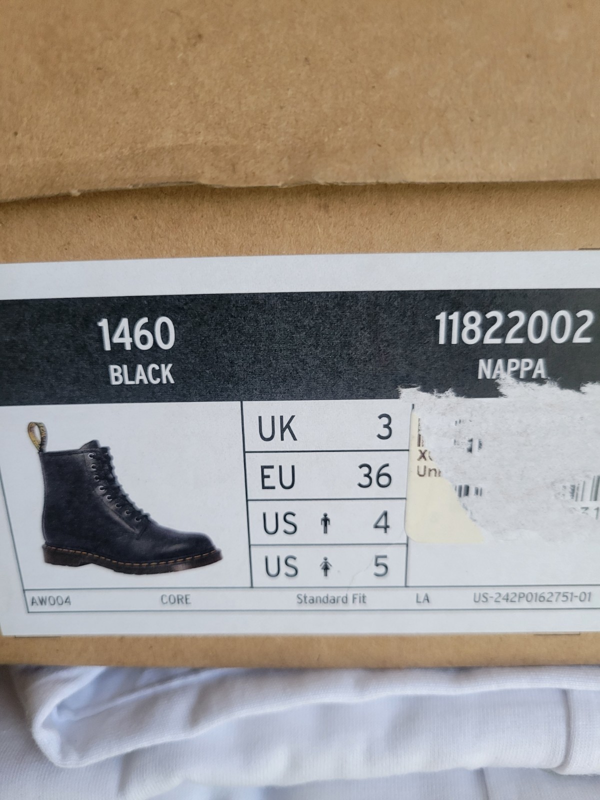 Dr. Martens 1460 Black Leather Combat Utility Boots W5 Lace Up 8 Eye New NIB