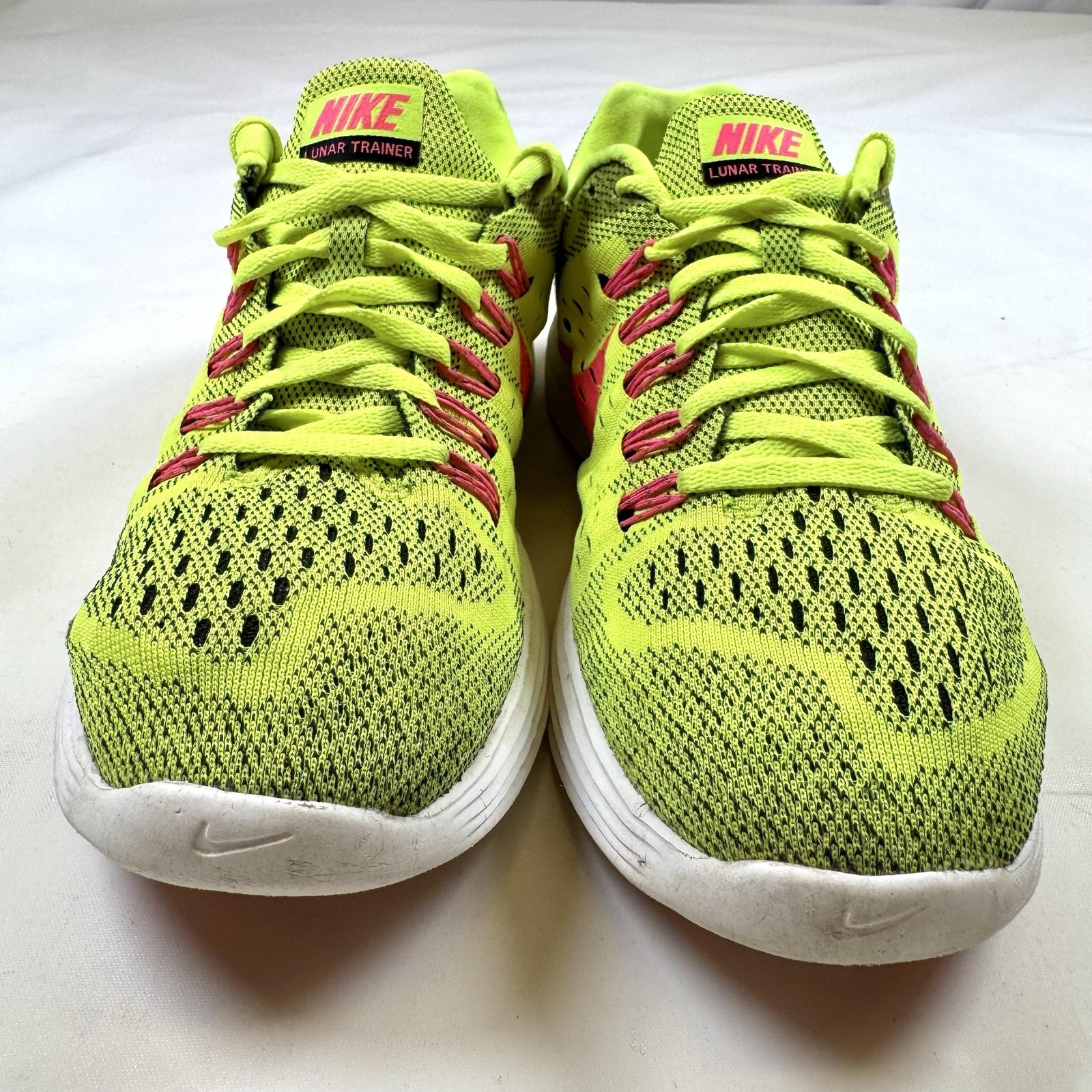 Nike Lunar Trainer Womens 8 Volt Yellow Hyper Pink Running Shoes 705462-700
