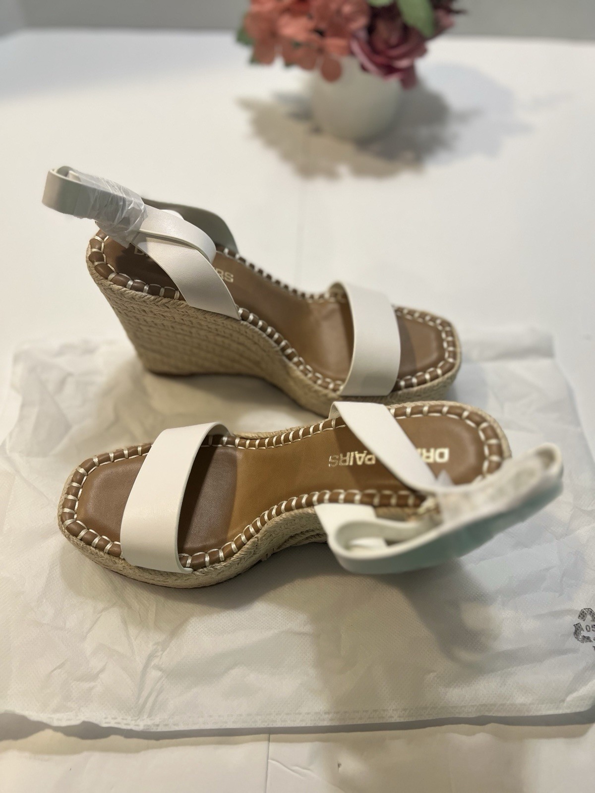 Dream Pairs Platform One Strap Espadrille Wedge Sandals In White – Sz 6