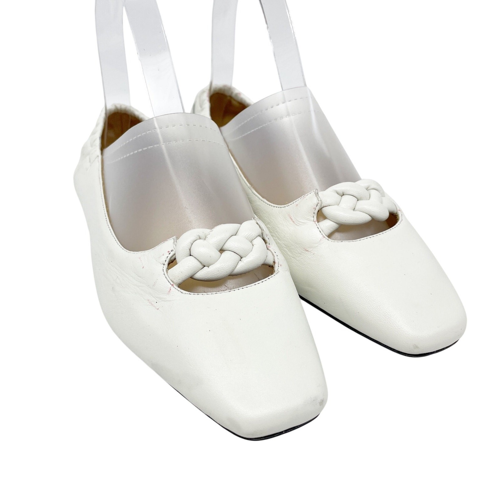 Frame Women’s Le Collina Leather Slipper Flats White Size EU 37 US 6-6.5