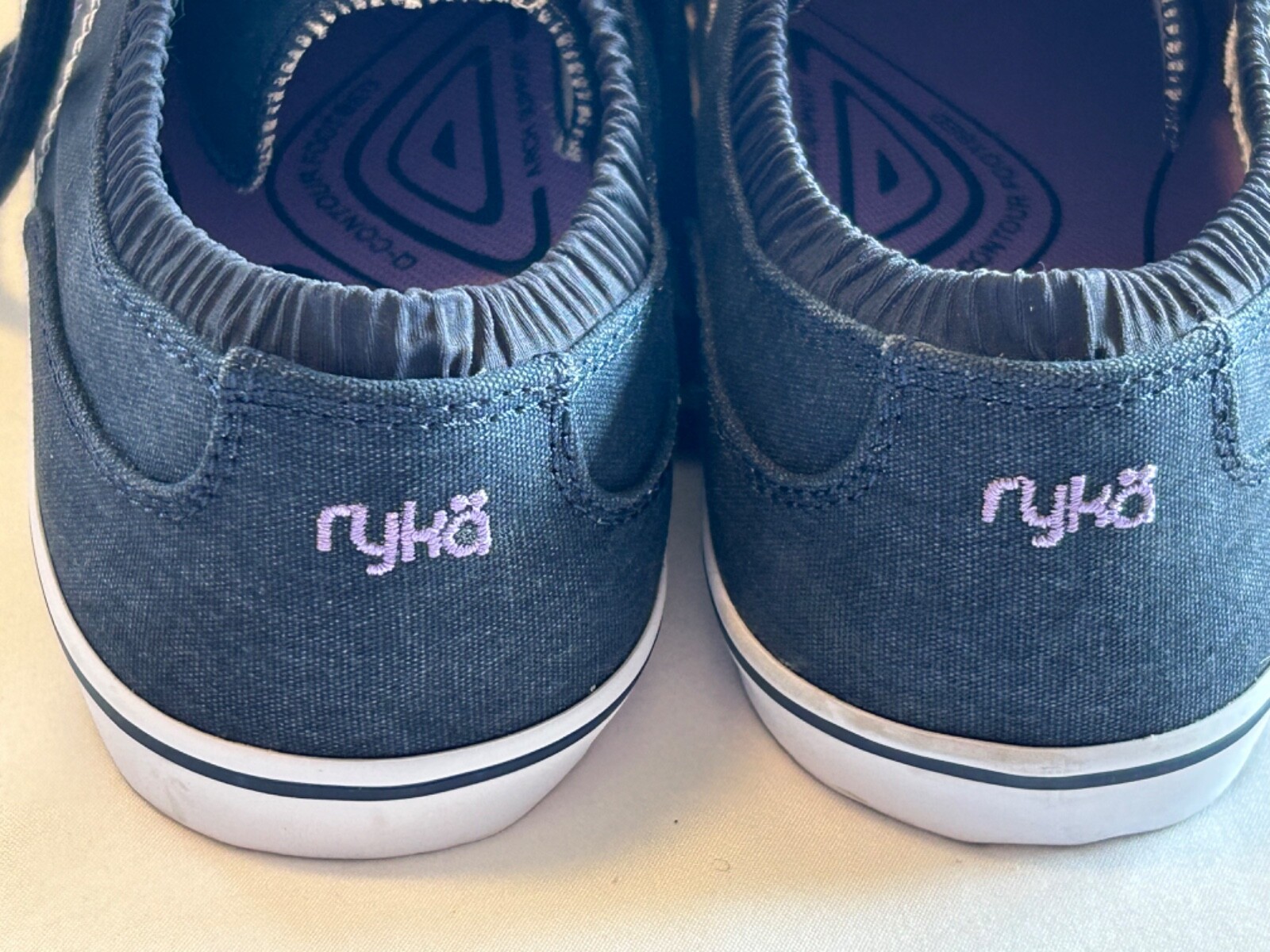 Women’s Ryka Emory Navy Blue Sneakers Lavender Accents US Sz 11 Euro 41 New!