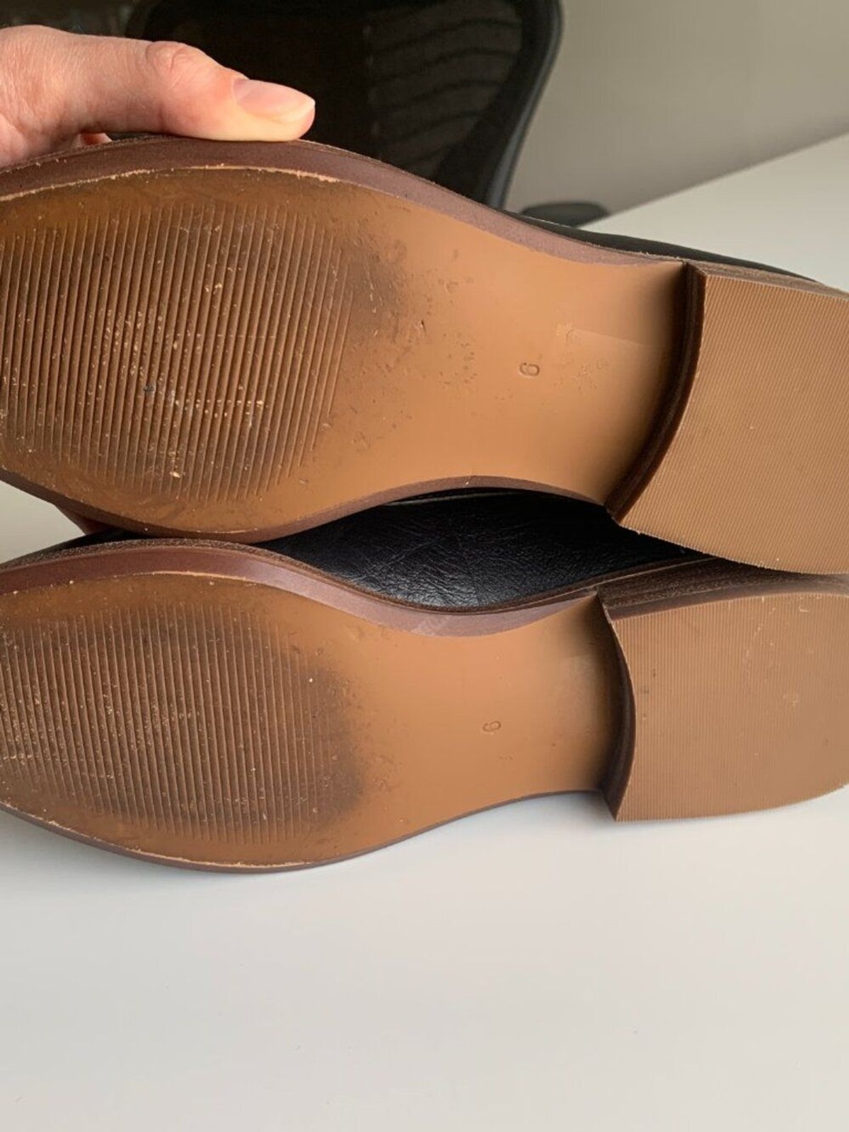 Madewell The Frances Loafer Black Pointed Toe Leather Size 6