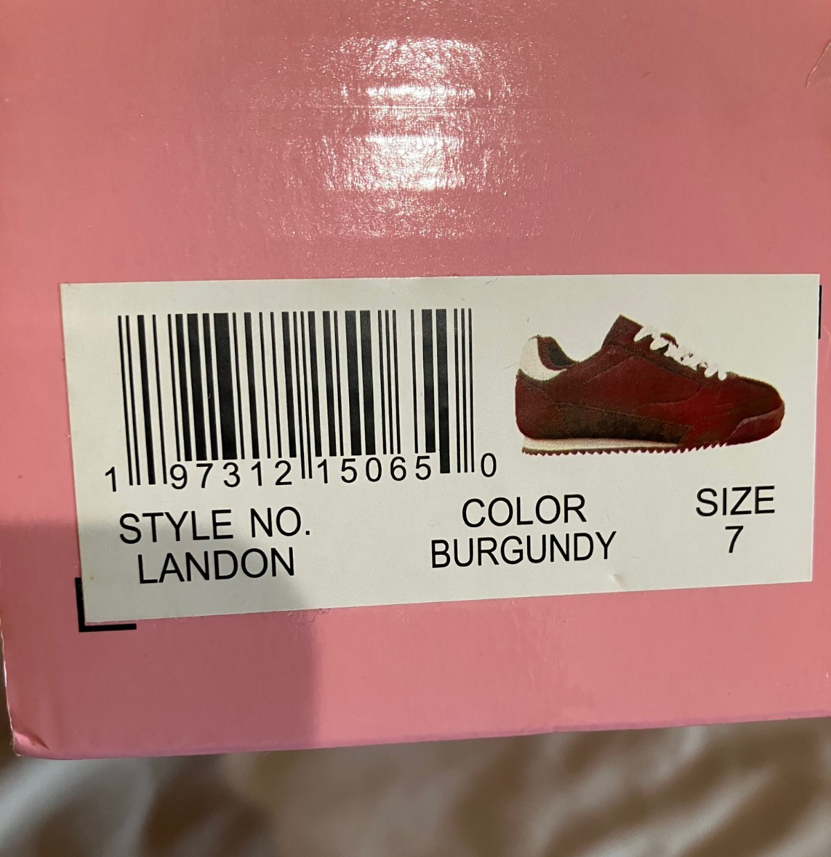 Berness Landon Burgundy Retro Sneakers New In Box Casual Shoes Size 7