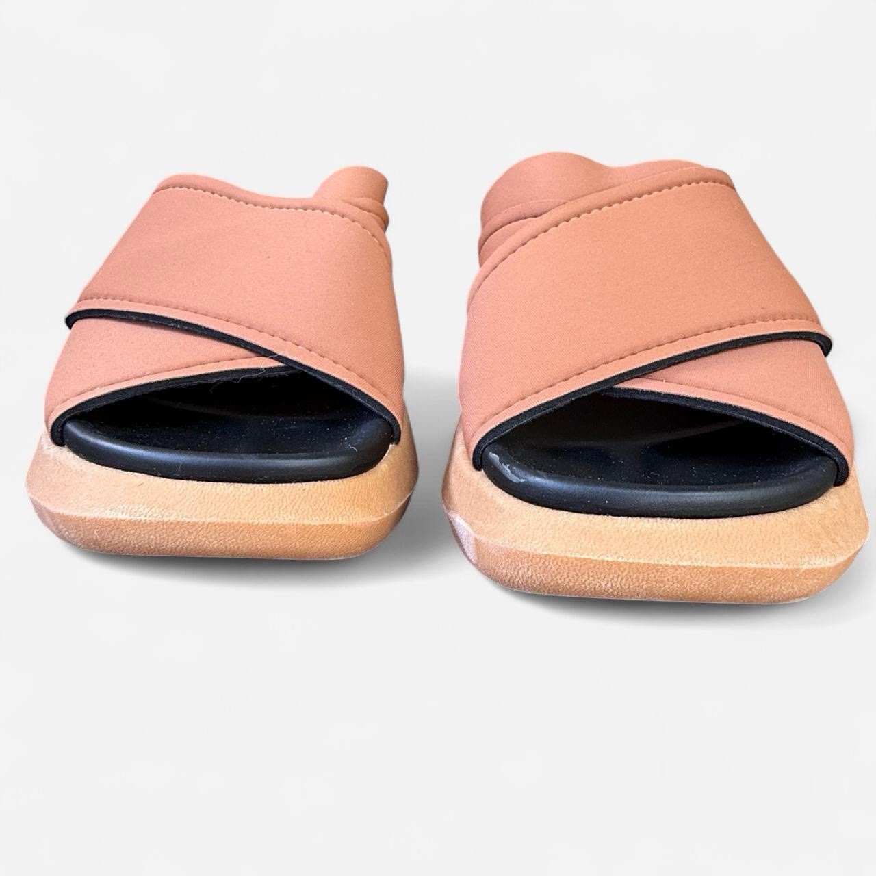 Onwuad Kris Tan Platform Slide Sandals Size AU6 /EU36 Cushioned Comfort