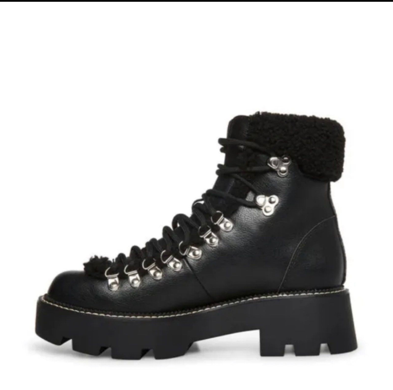 Cool Planet By Steve Madden Cyclonee Boot Black Recycled Hiker An.