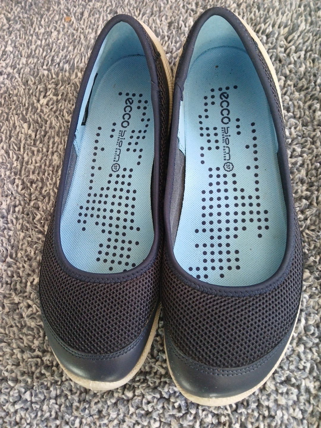 Ecco Biom Women’s Blue Comfort Slip on Flats SZ EU 37 US 6/6.5M~STORE RETURN