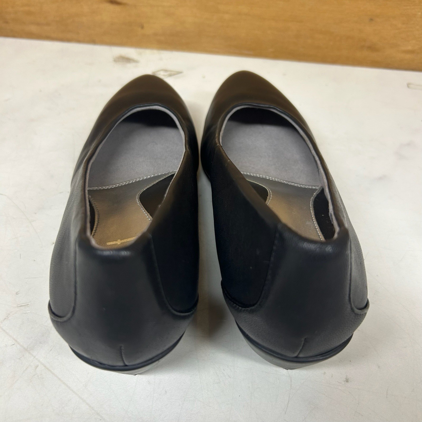 fitfit Women’s Low Heel Black Pumps Size 24.0cm With Box Shoehorn Used