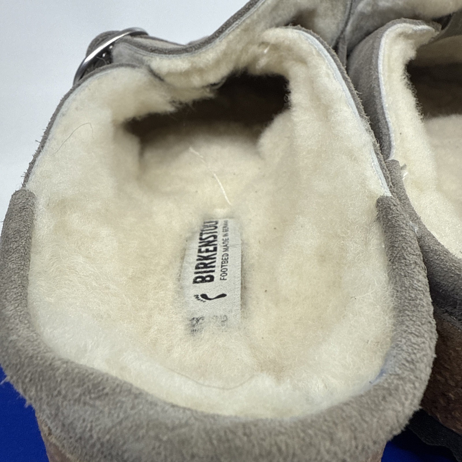 Birkenstock BUCKLEY Shearling Suede STONE COIN Clog Narrow Size 38 – US 7 L – M5